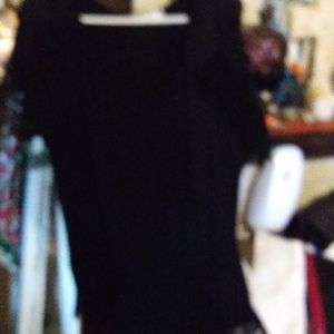 XL black top with lace